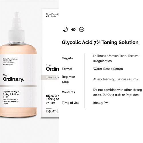 The Ordinary] Glycolic Acid 7% Toning Solution - 240ml