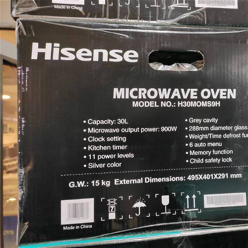 HISENSE MICRO-ONDE 30L - 900W - H30MOMS9H