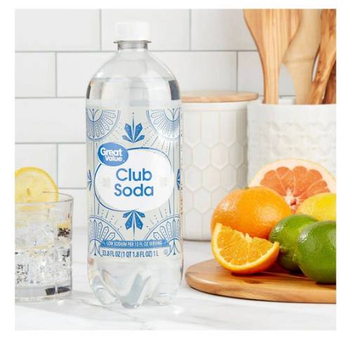 Great Value Low Sodium Club Soda Sparkling Water, 33.8 Fl Oz, 1 single  Bottle - DroneUp Delivery