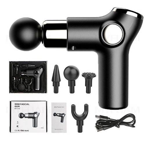 KICA Mini 2 Massage Gun Electric Body Muscle Massager Smart Physiotherapy  Fascia Gun for Fitness Sport Slimming Pain Relief Color: black, Plug Type:  Type-C